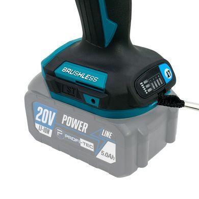 Акумуляторний імпульсний викрутка PROFI-TEC PID1820BL, без АКБ та ЗП