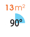 Форсунка Claber для дощувача підземного поливу, регульована 90&deg;, 13 м&sup2;