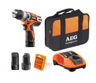 Дриль акумуляторний AEG BSB12C2LI-KIT2B 12В 1,4кг сумка набір