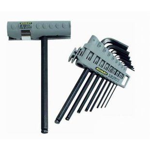 Ключі 6-гранні L-подібні STANLEY "Hex grip" з вставним руків&rsquo;ям: М1,5-10 мм, 9 шт