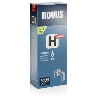 Скоби для степлера NOVUS H 37 6 мм super hard (5000 шт)