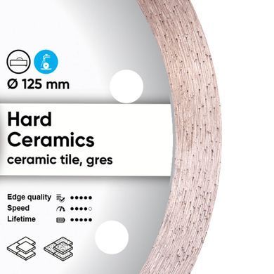Круг алмазный отрезной 1A1R 125x1,4/1,0x10x22,23 Hard ceramics