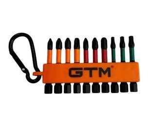 Набір ударних біт GTM 10 шт 50 мм PH PZ TORX