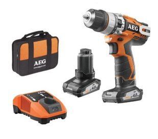 Акумуляторна дриль-шуруповерт AEG BSB12C2-402B 12В 2x4,0Аг 1500об/хв 1,4кг сумка