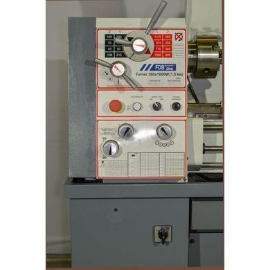 Токарно-гвинторізний верстат FDB Maschinen Turner 360x1000W (2,2 kW)-DPA