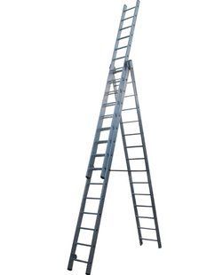 Драбина ELKOP VHR Profi 3x15, 3 секції, 45 ступенів, висота 9.45 м