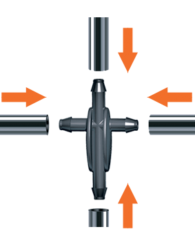 Крестовина Claber 6 мм для капельной трубки 1/4", 10 шт