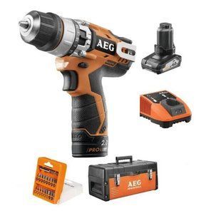 Акумуляторна дриль-шуруповерт AEG BSB12C2LI-X02KIT1X, 12 В, 40 Н&middot;м, 10 мм