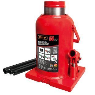 Домкрат гідравлічний пляшковий GTM TH95004, 50 т