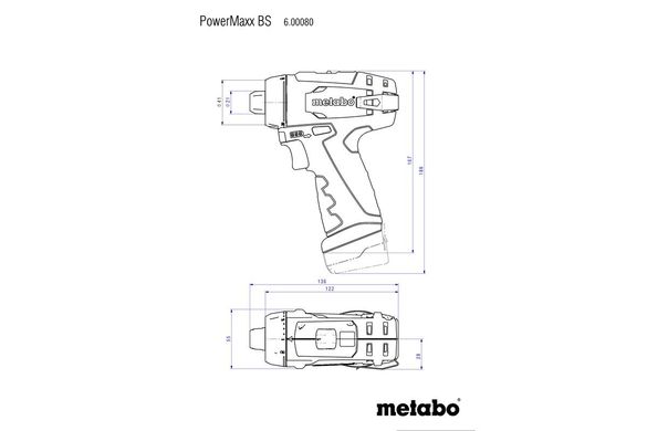 Акумуляторний дриль-шуруповерт Metabo POWERMAXX BS BASIC SET