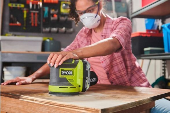 Шліфувальна машина ексцентрикова акумуляторна 18В ONE+, 125мм, Ryobi. RROS18-0 (5133005393)
