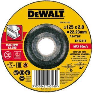 Круг отрезной по металлу 125 х 2.8 х 22.23 мм DeWALT DT43911