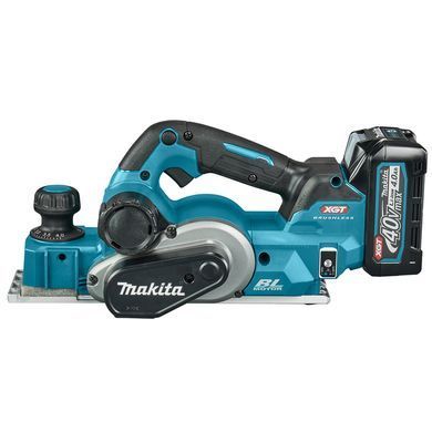 Аккумуляторный рубанок MAKITA XGT KP001GM201, 40 V MAX, 82 мм, 4 мм, 2&times;4 А&middot;ч