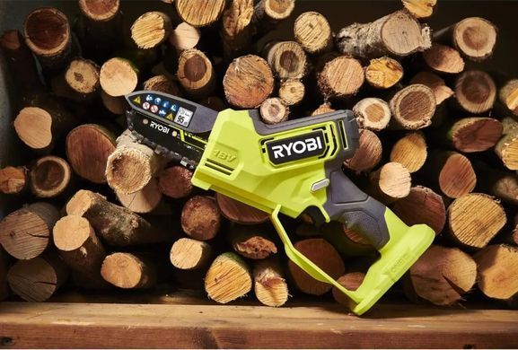Пила цепная аккумуляторная 18В ONE+, 10 см, ЗУ и АКБ 2 А&middot;ч, Ryobi. RY18PSX10A-120 (5133005434)