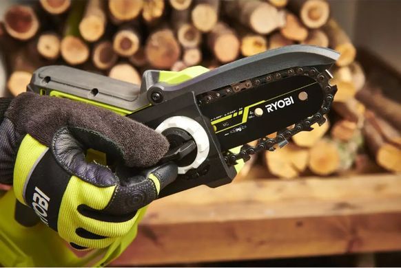 Пила цепная аккумуляторная 18В ONE+, 10 см, ЗУ и АКБ 2 А&middot;ч, Ryobi. RY18PSX10A-120 (5133005434)