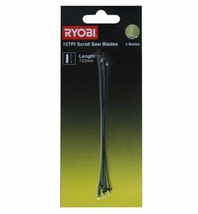 Набір пилок для лобзика 133мм, 15 TPI, для моделі RWS1240G, 5шт, Ryobi. SSB15TPI (5132002897)