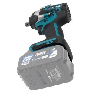 Акумуляторний ударний гайковерт PROFI-TEC DTW500BL, 1&times;4.0 А&middot;г, ЗП, сумка, головки