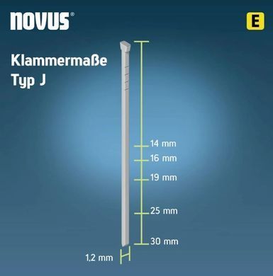 Гвозди для степлера NOVUS NAILS E J 19 мм, 1000 шт &ndash; тип J