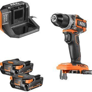 Дриль-шуруповерт акумуляторний AEG BS18SBL2-202C, 18 В, 65 Нм, 2&times;2 А&middot;год, 13 мм