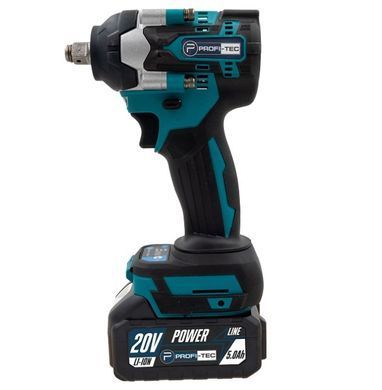 Аккумуляторный ударный гайковерт PROFI-TEC DTW500BL (2&times;4.0 Ач, ЗУ, кейс, головки)