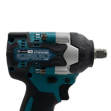 Аккумуляторный ударный гайковерт PROFI-TEC DTW500BL (2&times;4.0 Ач, ЗУ, кейс, головки)