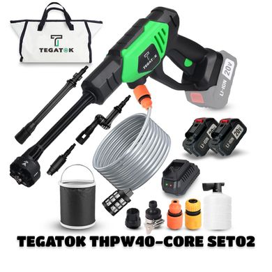 Аккумуляторная мойка высокого давления Tegatok THPW40-CORE SET02