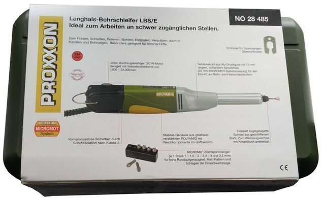 Бормашина подовжена 100Вт, 5000-20000об/хв, PROXXON LBS/E (28485)