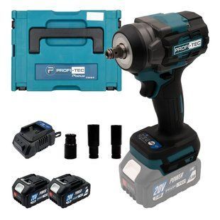 Акумуляторний ударний гайковерт PROFI-TEC PTW502, 2&times;4.0 А&middot;г, ЗП, кейс