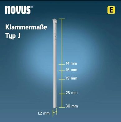 Цвяхи для степлера NOVUS NAILS E J 30 мм, 1000 шт &ndash; тип J