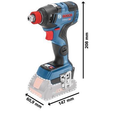 Аккумуляторный гайковерт Bosch GDX 18V-200 C Professional, 18 В, 200 Нм, 1/2"