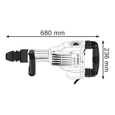 Отбойный молоток Bosch GSH 11 VC Professional, 1700 Вт, 23 Дж, SDS-Max