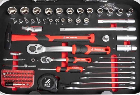 Ящик для инструментов Holzmann WZK167PRO, 167 предметов