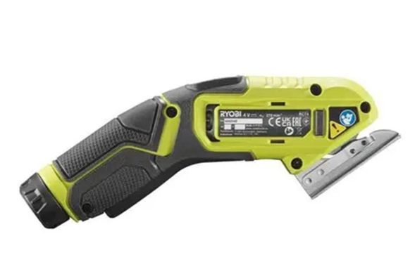 Універсальні акумуляторні ножиці 4В USB, по шкірі та ковроліну, Ryobi. RCT4-120G