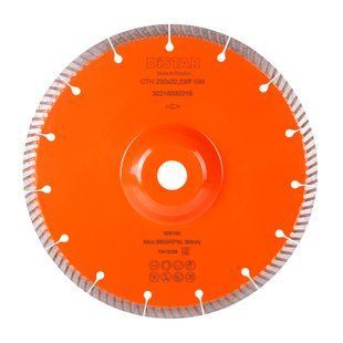 Круг алмазный отрезной 1A1R Turbo 230x2,3x9x22,23/F Laser CTH 230x22,23F GM
