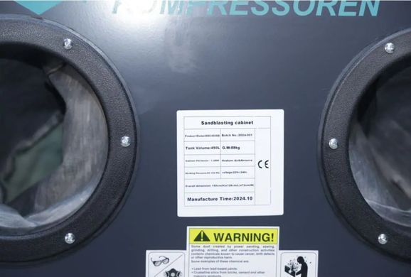 Пескоструйная камера MAST MSC450SD+DC15 450 л