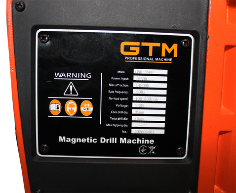 Станок сверлильный GTM OND-35HD на магнитной основе