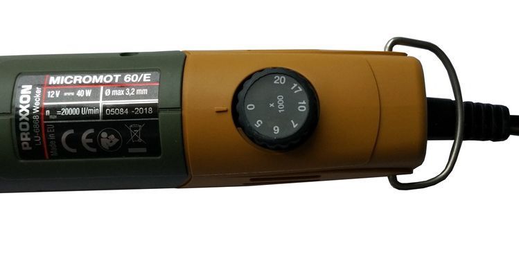 Бормашина 40 Вт, 5000&ndash;20000 об/мин, аксессуары 34 шт., PROXXON MICROMOT 60/E (28515)
