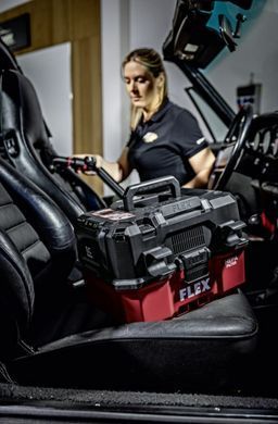 Акумуляторний будівельний пилосос FLEX VC 9 L MC 18 RC, 18 В, 20400 Па