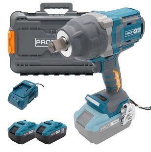 Гайковерт PROFI-TEC PPTW20020, 2&times;8.0 А&middot;г, швидке ЗП, кейс