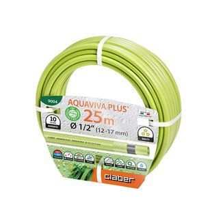 Шланг поливочный Claber 1/2", 25 м, Aquaviva Plus, салатовый