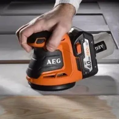Аккумуляторная эксцентриковая шлифовальная машина AEG BEX 18-125-0, 18 В, диск 125 мм
