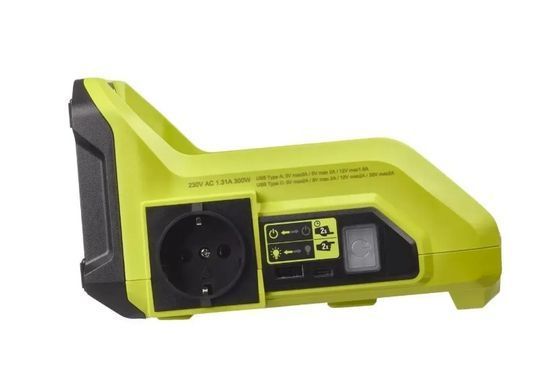 Инвертор напряжения аккумуляторный 18В ONE+, 300Вт, Ryobi. RY36BI300A-0 (5133004893)
