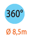 Дождеватель микро Claber 360° 8,5м (5шт)