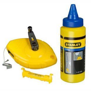 Шнур для розмітки STANLEY "PowerWinder", в комплекті, 30 м, крейдяний порошок 45 г, підвісний рівень