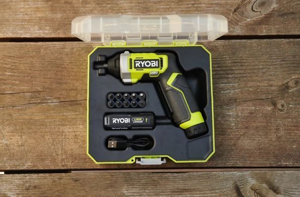 Викрутка акумуляторна USB 4В, 5Нм, батарея 2Ач, Ryobi. RSD4-120T