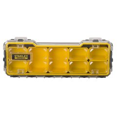 Органайзер 1/3 мілкий з прозорою кришкою Stanley "Fatmax Pro"; 8 лотків, 43х 15х 6,4 см