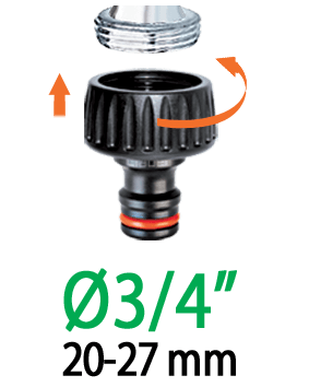 Распылитель струйный, 2 коннектора 1/2" AquaStop, адаптер коннектора 1/2-3/4" Claber