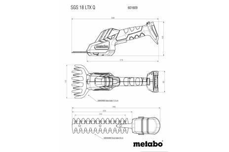 Кусторез аккумуляторный Metabo SGS 18 LTX Q