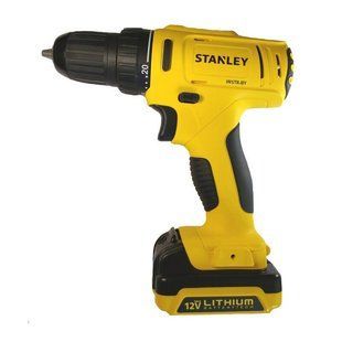 Шуруповерт-дриль акумуляторний STANLEY : 12 В, 2 x Li-Ion 1.5 Агод, патрон &Oslash;&le;10 мм + кейс