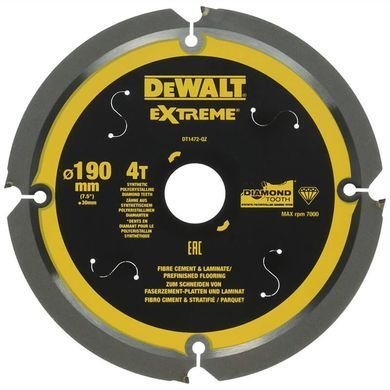 Диск пильный универсальный 190х30 мм 4z (FTG) +12 град DeWALT DT1472